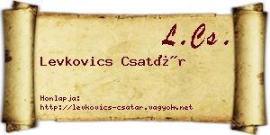 Levkovics Csatár névjegykártya